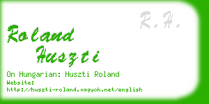 roland huszti business card